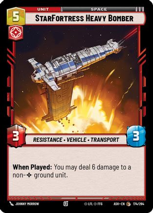 StarFortress Heavy Bomber (174/264) [Ashes of the Empire] Star Wars: Unlimited Single Disney