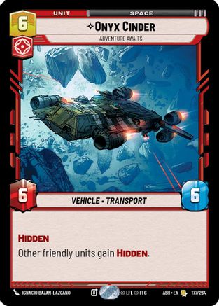 Onyx Cinder - Adventure Awaits (177/264) [Ashes of the Empire] Star Wars: Unlimited Single Disney