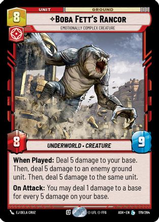 Boba Fett's Rancor - Emotionally Complex Creature (179/264) [Ashes of the Empire] Star Wars: Unlimited Single Disney