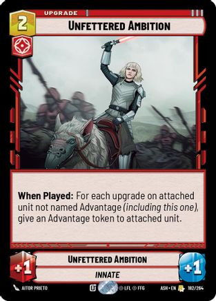 Unfettered Ambition (182/264) [Ashes of the Empire] Star Wars: Unlimited Single Disney