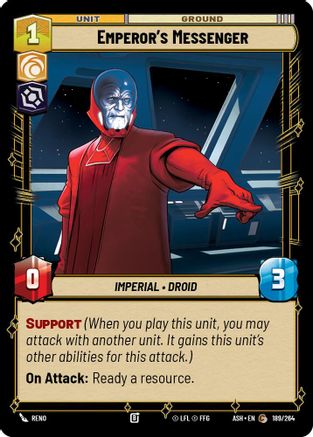 Emperor's Messenger (189/264) [Ashes of the Empire] Star Wars: Unlimited Single Disney