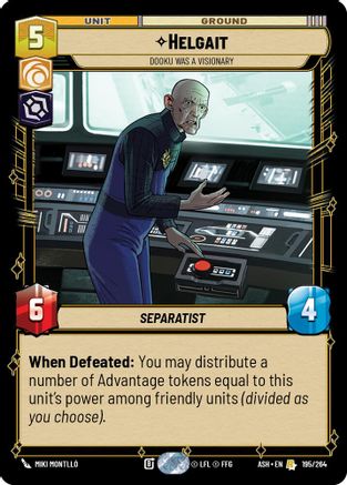 Helgait - Dooku Was a Visionary (195/264) [Ashes of the Empire] Star Wars: Unlimited Single Disney