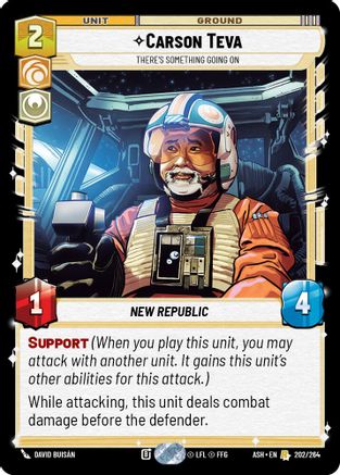 Carson Teva - There's Something Going On (202/264) [Ashes of the Empire] Star Wars: Unlimited Single Disney