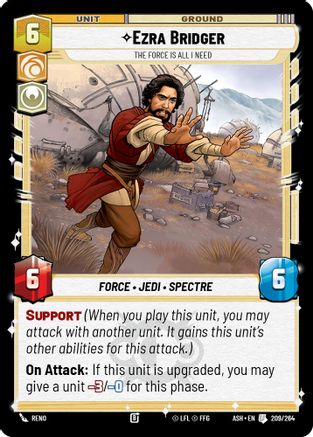 Ezra Bridger - The Force is All I Need (209/264) [Ashes of the Empire] Star Wars: Unlimited Single Disney
