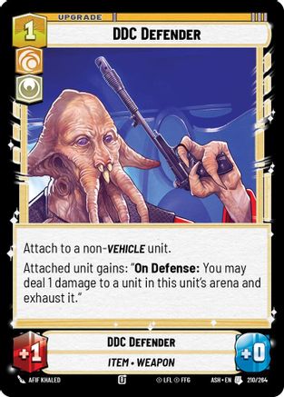 DDC Defender (210/264) [Ashes of the Empire] Star Wars: Unlimited Single Disney