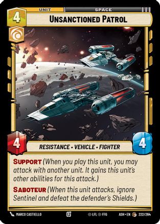 Unsanctioned Patrol (222/264) [Ashes of the Empire] Star Wars: Unlimited Single Disney
