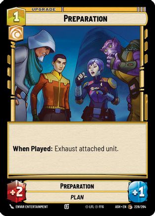 Preparation (228/264) [Ashes of the Empire] Star Wars: Unlimited Single Disney