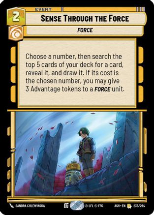 Sense Through the Force (235/264) [Ashes of the Empire] Star Wars: Unlimited Single Disney