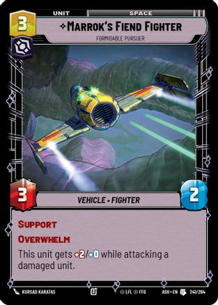 Marrok's Fiend Fighter - Formidable Pursuer (241/264) [Ashes of the Empire] Star Wars: Unlimited Single Disney