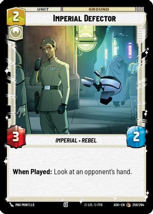 Imperial Defector (250/264) [Ashes of the Empire] Star Wars: Unlimited Single Disney