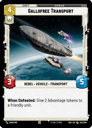 Gallofree Transport (254/264) [Ashes of the Empire] Star Wars: Unlimited Single Disney