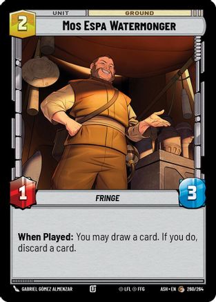 Mos Espa Watermonger (260/264) [Ashes of the Empire] Star Wars: Unlimited Single Disney