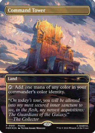 Command Tower (MEDIA-001) [Media Promos] Foil MTG Single Wizards of the Coast