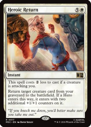 Heroic Return (Surge Foil) (MSC-017) [Commander: Marvel Super Heroes] Foil MTG Single Wizards of the Coast
