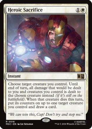 Heroic Sacrifice (Surge Foil) (MSC-018) [Commander: Marvel Super Heroes] Foil MTG Single Wizards of the Coast