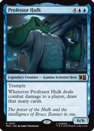 Professor Hulk (Surge Foil) (MSC-037) [Commander: Marvel Super Heroes] Foil MTG Single Wizards of the Coast