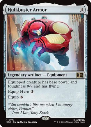 Hulkbuster Armor (Surge Foil) (MSC-107) [Commander: Marvel Super Heroes] Foil MTG Single Wizards of the Coast