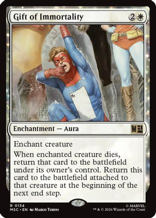 Gift of Immortality (Surge Foil) (MSC-134) [Commander: Marvel Super Heroes] Foil MTG Single Wizards of the Coast