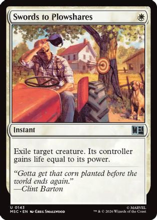 Swords to Plowshares (Surge Foil) (MSC-143) [Commander: Marvel Super Heroes] Foil MTG Single Wizards of the Coast