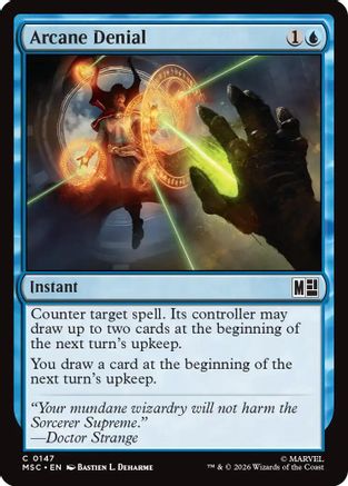 Arcane Denial (Surge Foil) (MSC-147) [Commander: Marvel Super Heroes] Foil MTG Single Wizards of the Coast