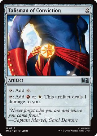 Talisman of Conviction (Surge Foil) (MSC-217) [Commander: Marvel Super Heroes] Foil MTG Single Wizards of the Coast
