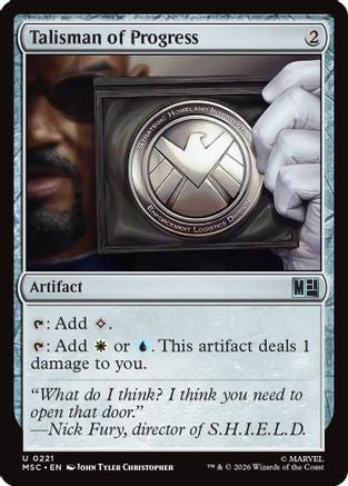 Talisman of Progress (Surge Foil) (MSC-221) [Commander: Marvel Super Heroes] Foil MTG Single Wizards of the Coast