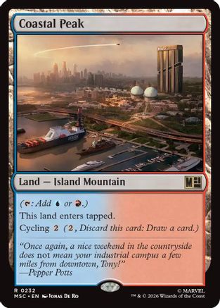 Coastal Peak (Surge Foil) (MSC-232) [Commander: Marvel Super Heroes] Foil MTG Single Wizards of the Coast