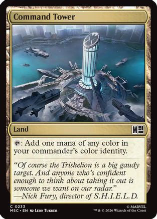 Command Tower (0233) (Surge Foil) (MSC-233) [Commander: Marvel Super Heroes] Foil MTG Single Wizards of the Coast