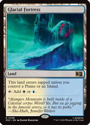 Glacial Fortress (Surge Foil) (MSC-248) [Commander: Marvel Super Heroes] Foil MTG Single Wizards of the Coast