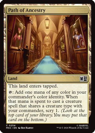 Path of Ancestry (Surge Foil) (MSC-254) [Commander: Marvel Super Heroes] Foil MTG Single Wizards of the Coast