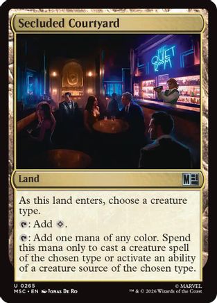 Secluded Courtyard (Surge Foil) (MSC-265) [Commander: Marvel Super Heroes] Foil MTG Single Wizards of the Coast