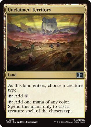 Unclaimed Territory (Surge Foil) (MSC-275) [Commander: Marvel Super Heroes] Foil MTG Single Wizards of the Coast