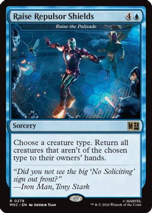 Raise Repulsor Shields - Raise the Palisade (Surge Foil) (MSC-278) [Commander: Marvel Super Heroes] Foil MTG Single Wizards of the Coast