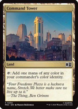Command Tower (0234) (Surge Foil) (MSC-234) [Commander: Marvel Super Heroes] Foil MTG Single Wizards of the Coast