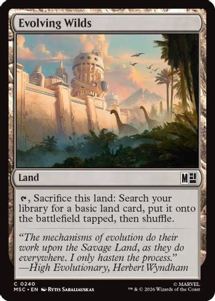Evolving Wilds (Surge Foil) (MSC-240) [Commander: Marvel Super Heroes] Foil MTG Single Wizards of the Coast