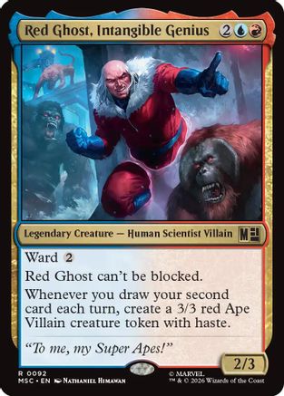 Red Ghost, Intangible Genius (Surge Foil) (MSC-092) [Commander: Marvel Super Heroes] Foil MTG Single Wizards of the Coast