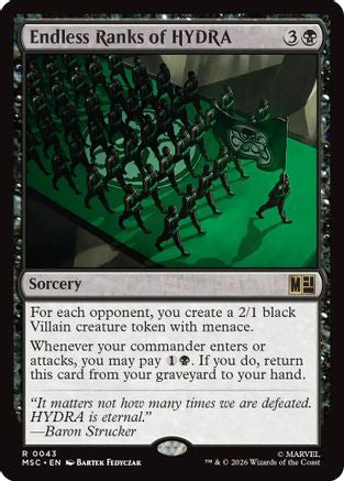 Endless Ranks of HYDRA (MSC-043) [Commander: Marvel Super Heroes] MTG Single Wizards of the Coast