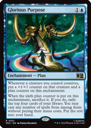 Glorious Purpose (MSC-031) [Commander: Marvel Super Heroes] MTG Single Wizards of the Coast