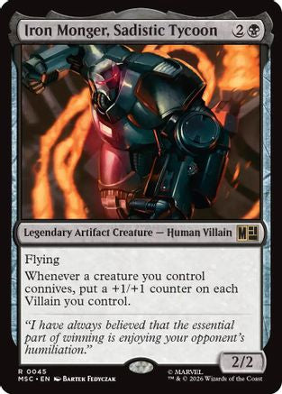 Iron Monger, Sadistic Tycoon (MSC-045) [Commander: Marvel Super Heroes] MTG Single Wizards of the Coast