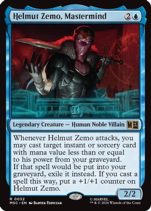 Helmut Zemo, Mastermind (Surge Foil) (MSC-032) [Commander: Marvel Super Heroes] Foil MTG Single Wizards of the Coast