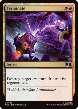 Terminate (Surge Foil) (MSC-189) [Commander: Marvel Super Heroes] Foil MTG Single Wizards of the Coast