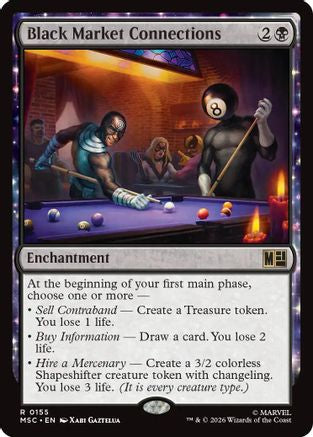 Black Market Connections (Surge Foil) (MSC-155) [Commander: Marvel Super Heroes] Foil MTG Single Wizards of the Coast