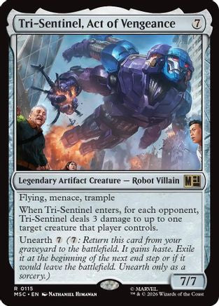 Tri-Sentinel, Act of Vengeance (MSC-115) [Commander: Marvel Super Heroes] MTG Single Wizards of the Coast