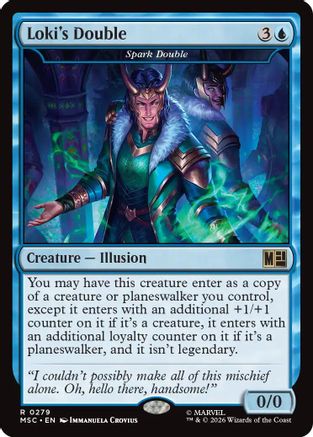 Loki's Double - Spark Double (Surge Foil) (MSC-279) [Commander: Marvel Super Heroes] Foil MTG Single Wizards of the Coast