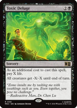 Toxic Deluge (Surge Foil) (MSC-161) [Commander: Marvel Super Heroes] Foil MTG Single Wizards of the Coast