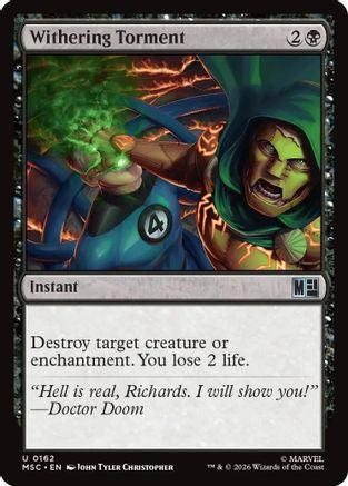 Withering Torment (MSC-162) [Commander: Marvel Super Heroes] MTG Single Wizards of the Coast