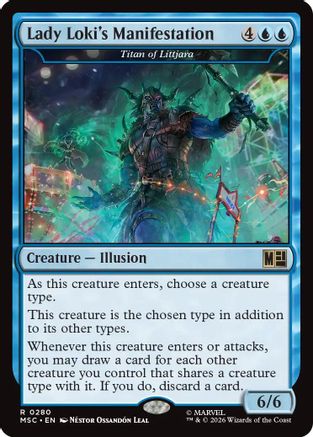 Lady Loki's Manifestation - Titan of Littjara (Surge Foil) (MSC-280) [Commander: Marvel Super Heroes] Foil MTG Single Wizards of the Coast