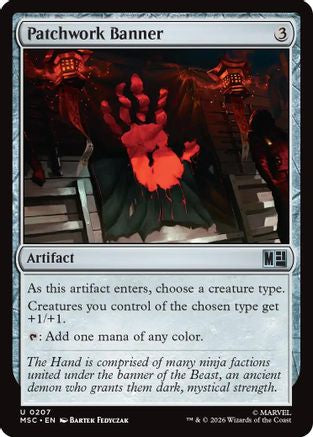 Patchwork Banner (Surge Foil) (MSC-207) [Commander: Marvel Super Heroes] Foil MTG Single Wizards of the Coast