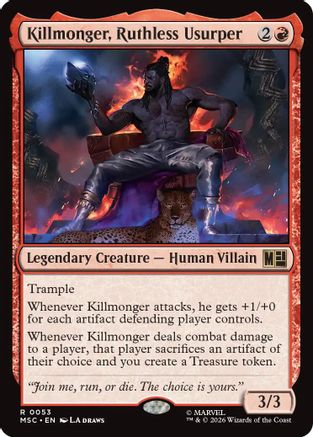 Killmonger, Ruthless Usurper (Surge Foil) (MSC-053) [Commander: Marvel Super Heroes] Foil MTG Single Wizards of the Coast