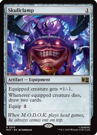 Skullclamp (MSC-210) [Commander: Marvel Super Heroes] MTG Single Wizards of the Coast